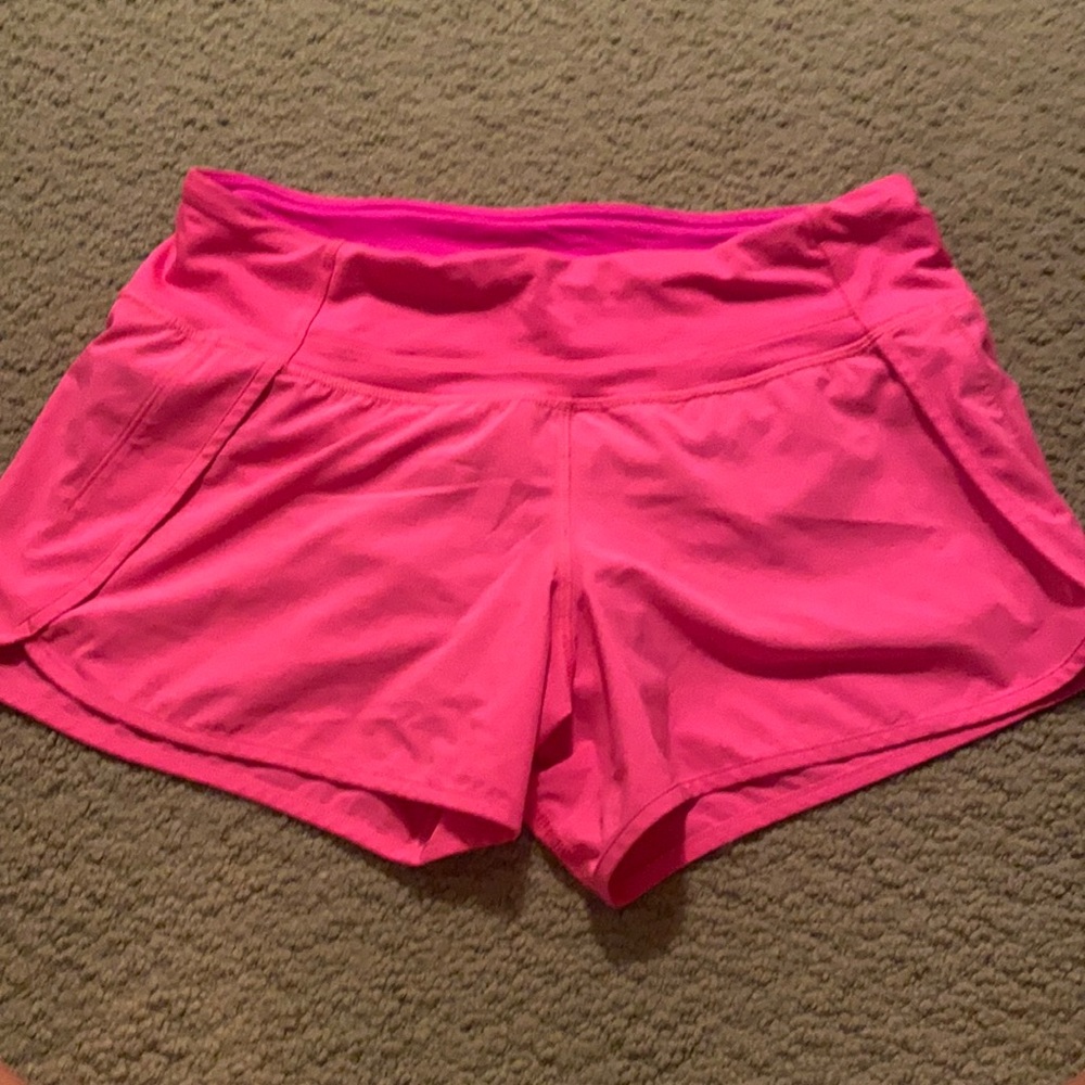 Bright pink speed up shorts size 6